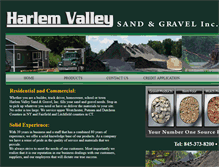 Tablet Screenshot of harlemvalleysandandgravel.net